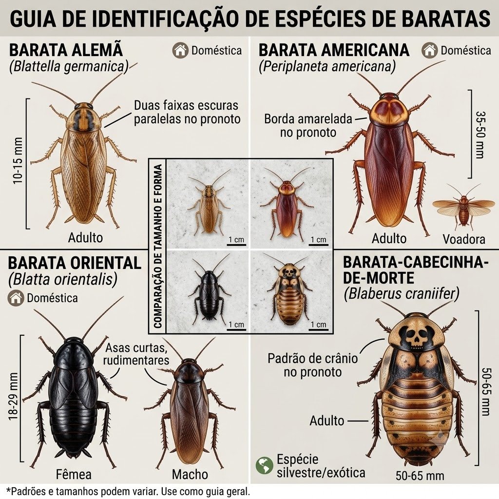 Espécies de Baratas no Brasil e Botucatu